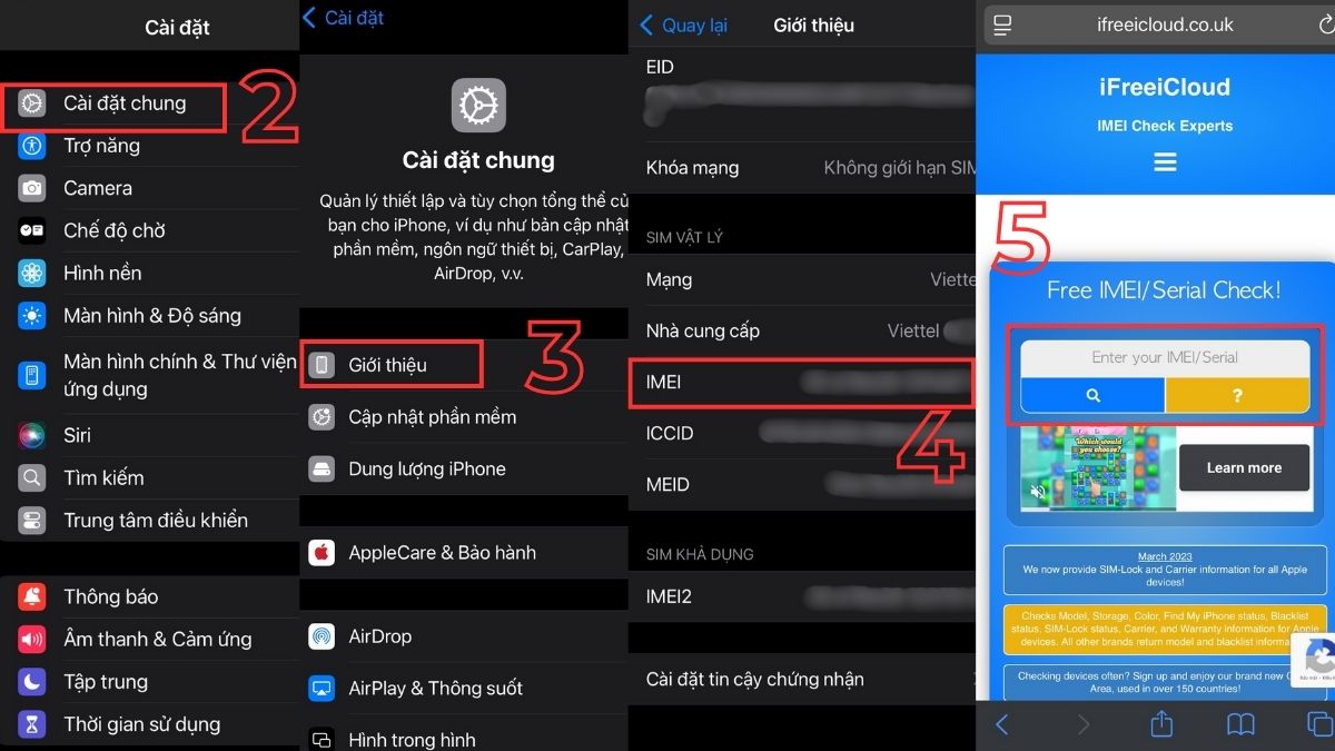check icloud ẩn imei