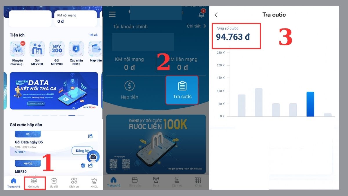 kiểm tra cước trả sau my mobifone 