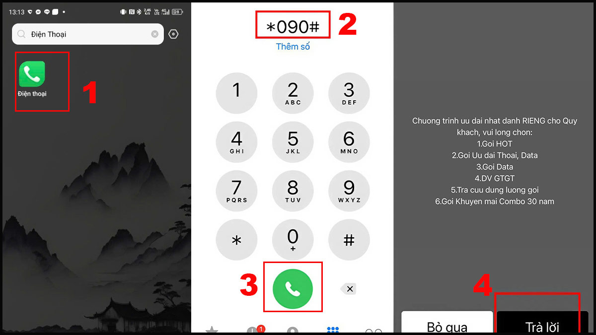 kiểm tra dung lượng 4g mobifone ussd