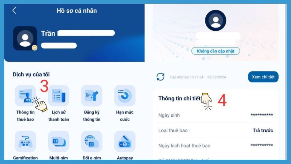 kiểm tra thông tin SIM chính chủ