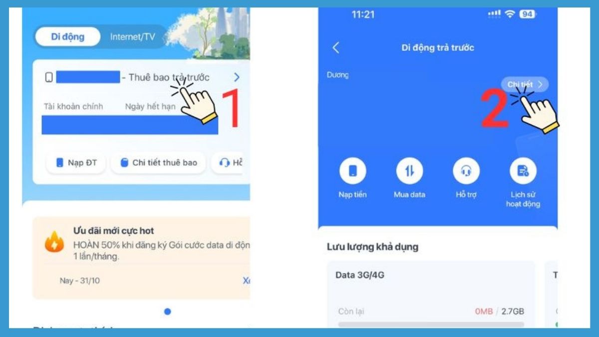 truy cập kiểm tra SIM chính chủ