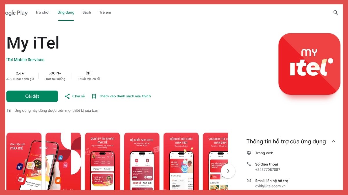 kiểm tra SIM chính chủ app my iTel