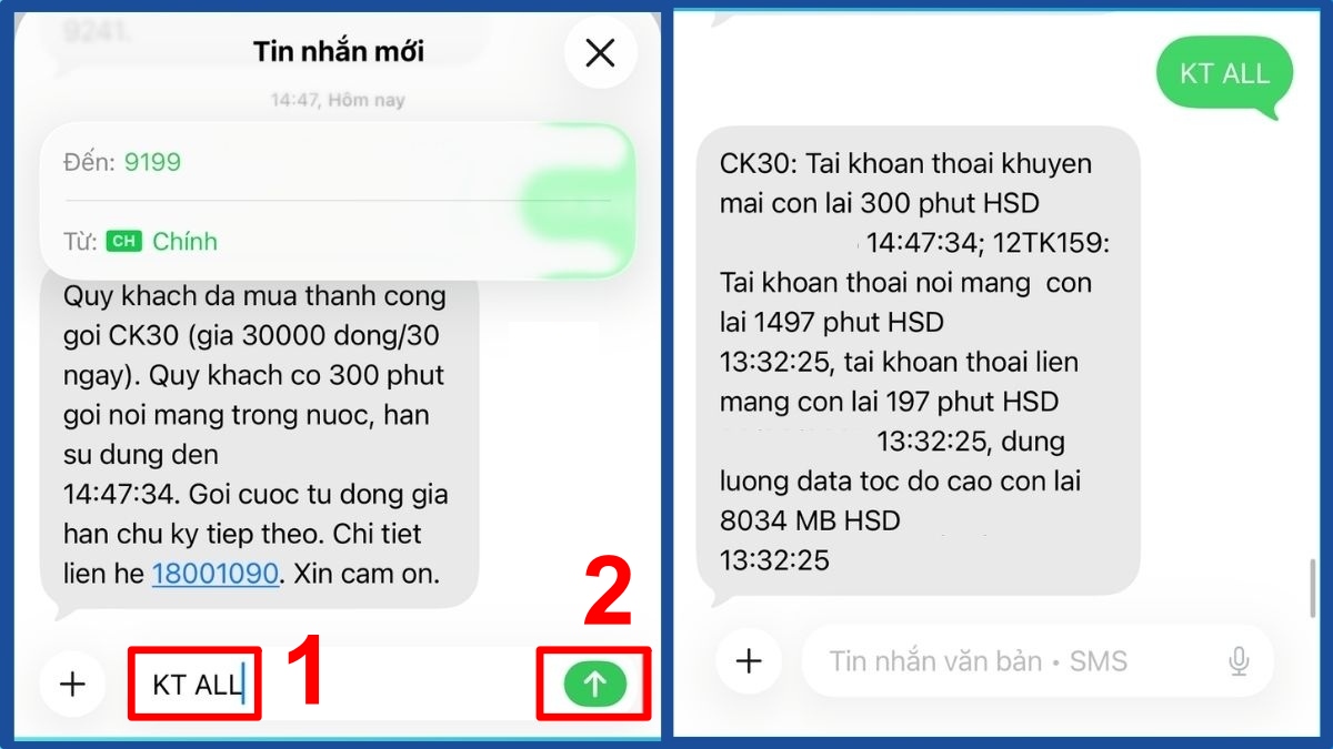 Kiểm tra thông tin thuê bao Mobifone qua SMS