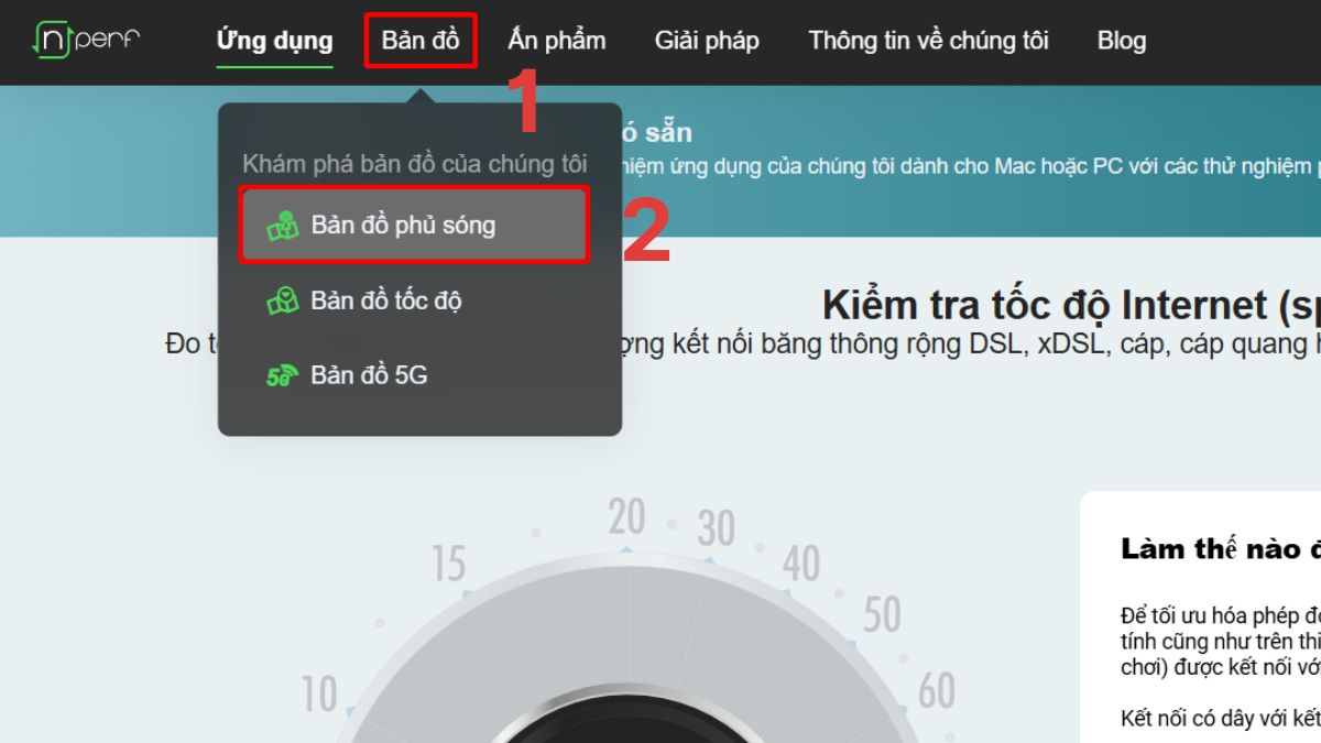 kiểm tra vùng phủ sóng 4g vinaphone qua app