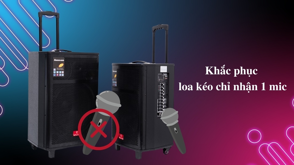 Loa kéo chỉ nhận 1 mic: Nguyên nhân và cách xử lý nhanh, hiệu quả