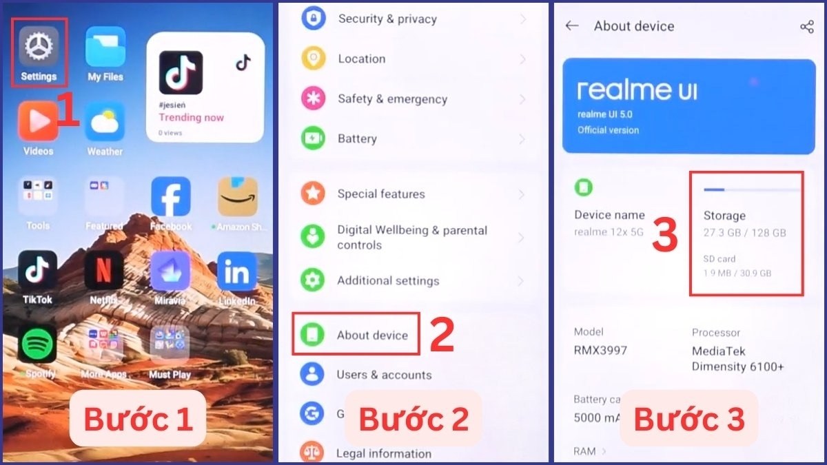 điện thoại realme không nhận thẻ nhớ