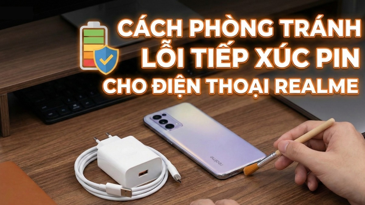các lỗi tiếp xúc pin trên realme