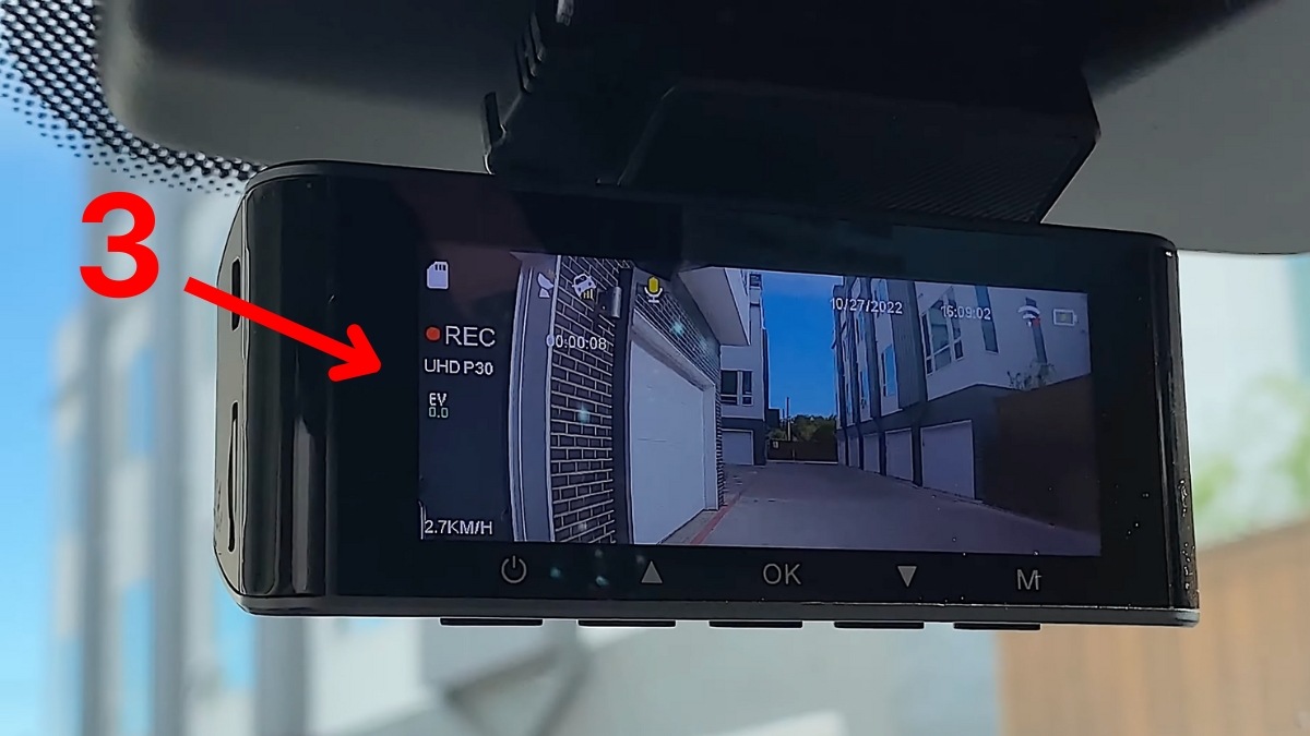 mở camera hành trình ô tô