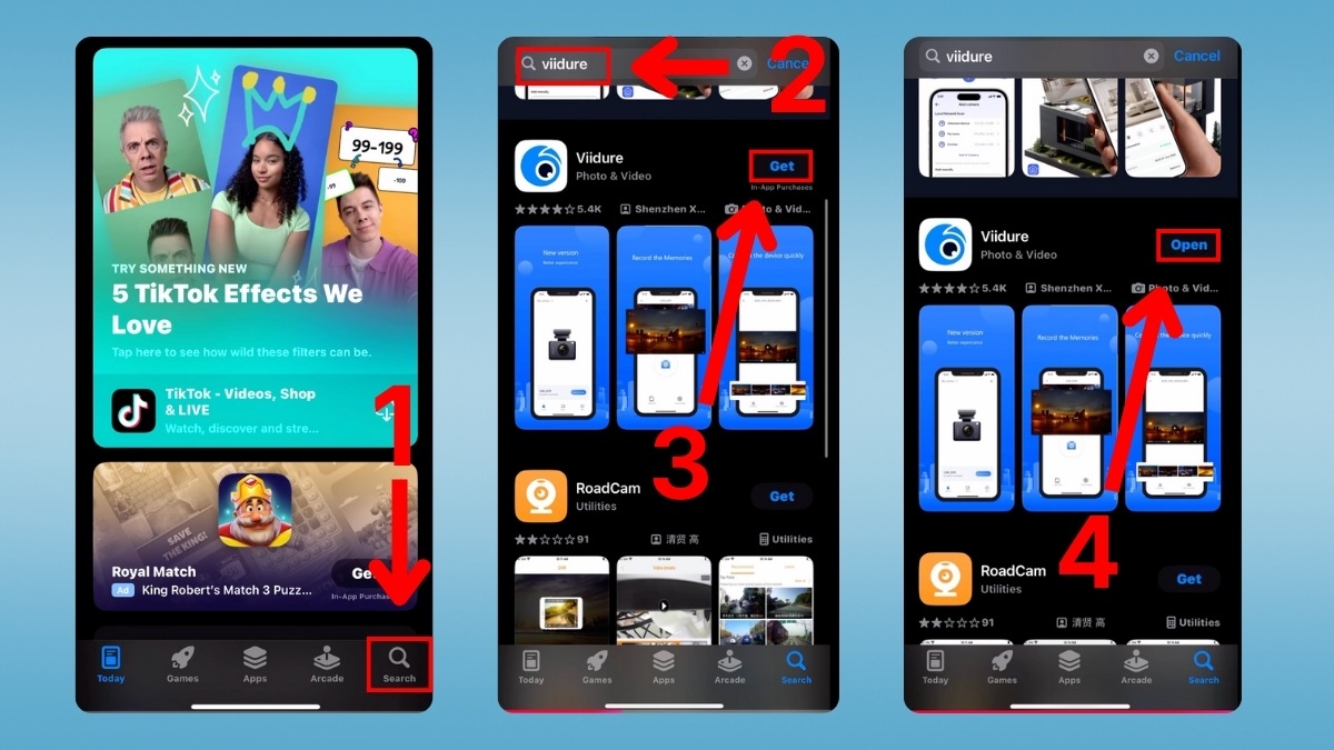 mở camera hành trình trên xe