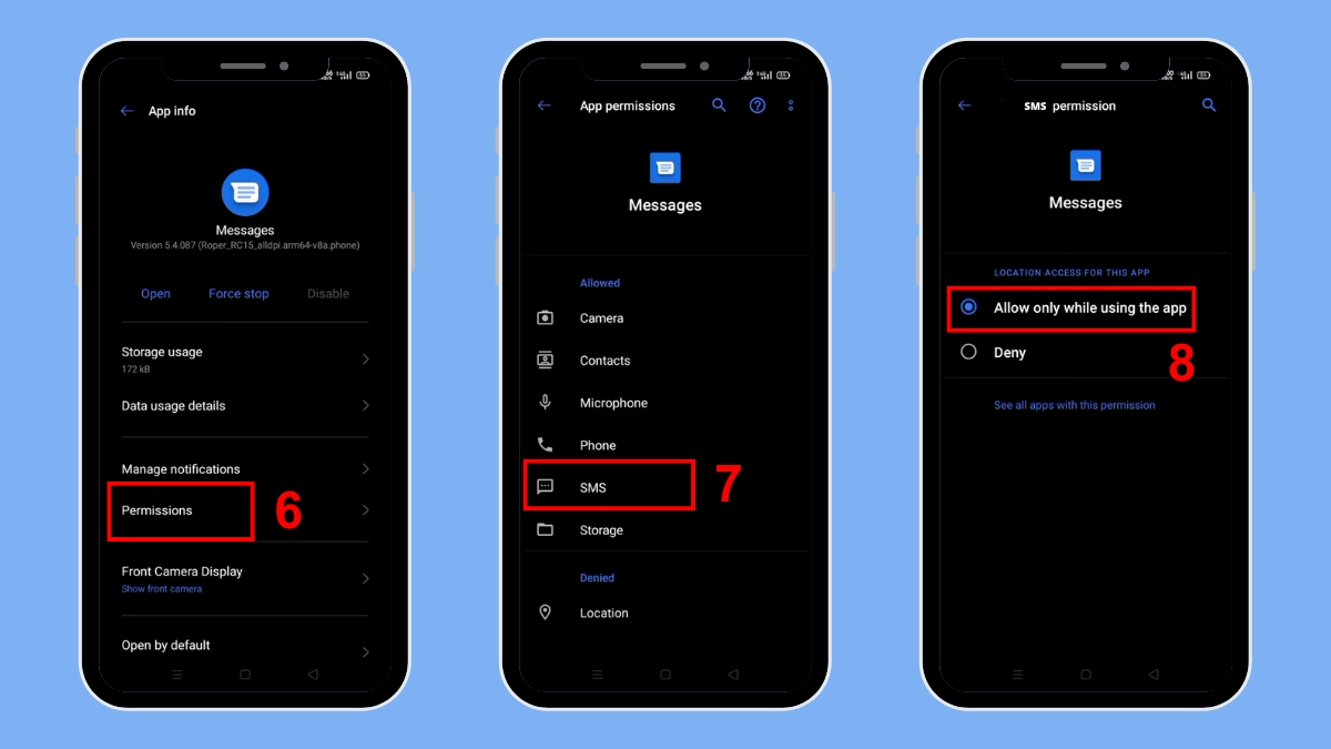 lỗi trung tâm tin nhắn trên realme