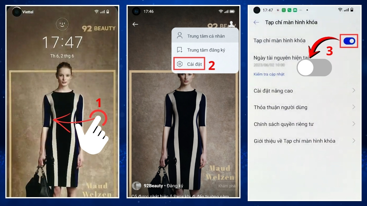 tắt tạp chí màn hình khóa điện thoại realme