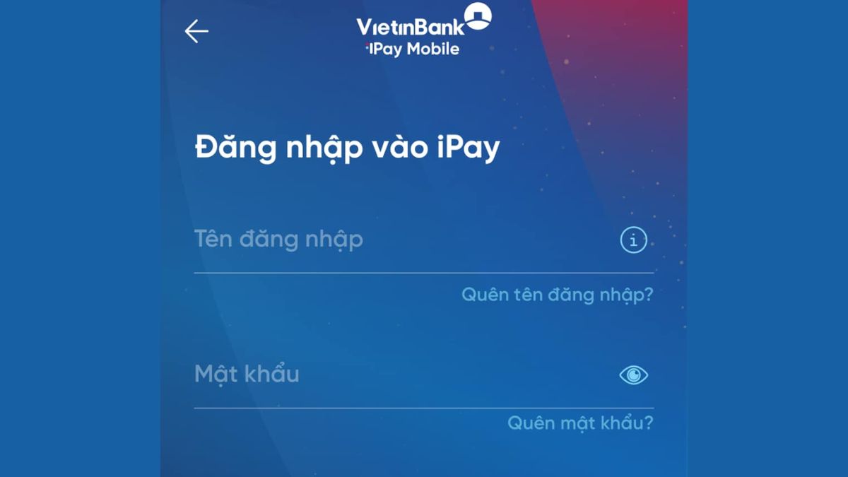 tên đăng nhập vietinbank là gì