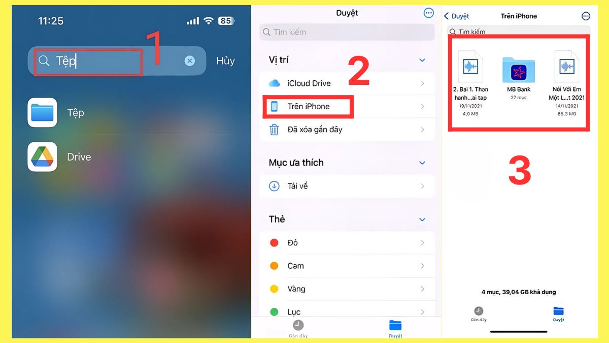 tìm file tải về Zalo trên iphone