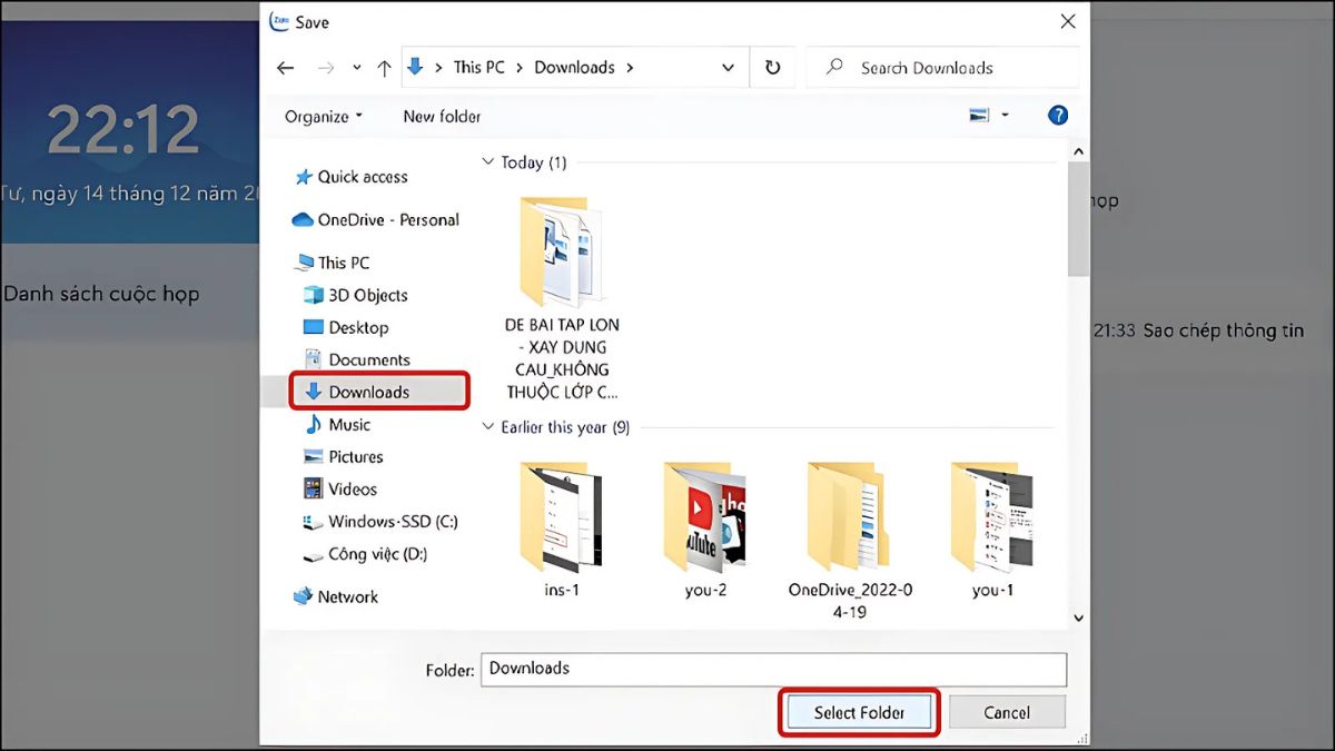 xem file tải về từ Zalo