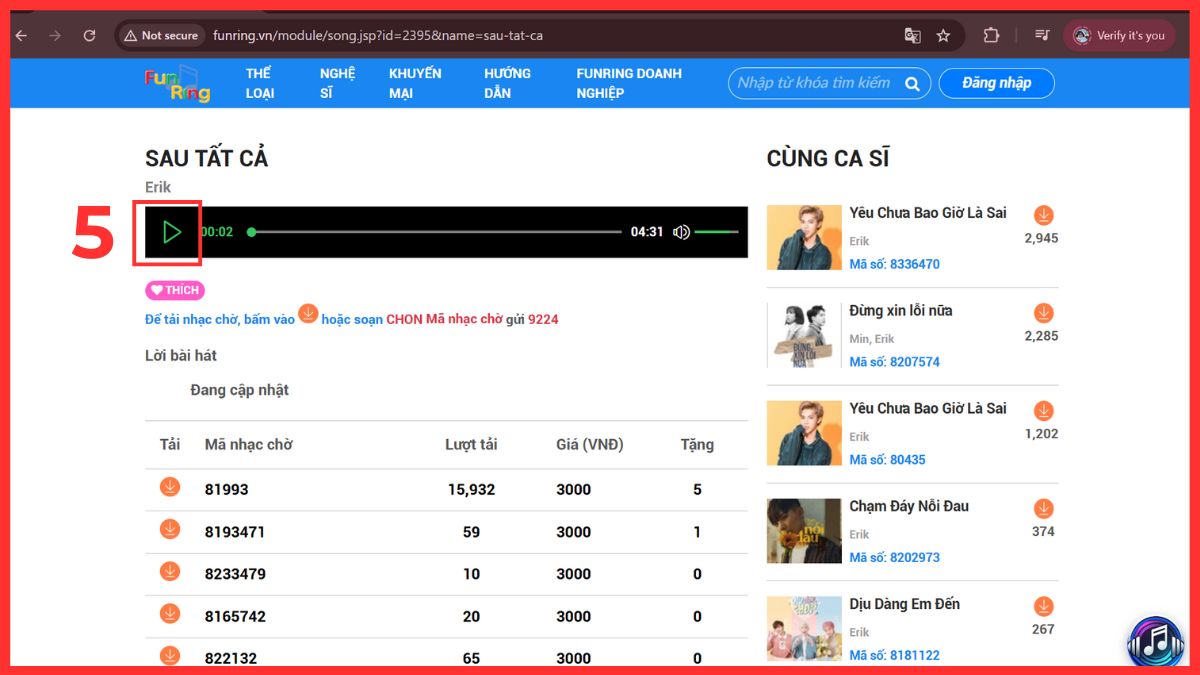 cách tìm mã số nhạc chờ mobifone