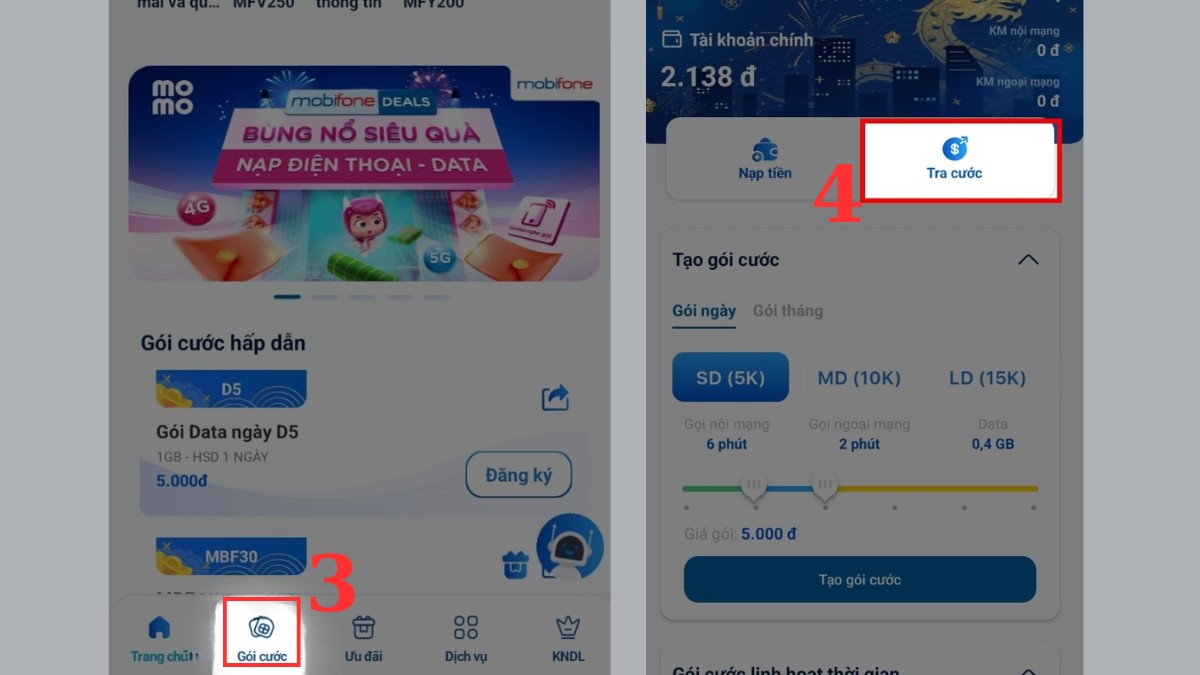 lịch sử cuộc gọi mobifone