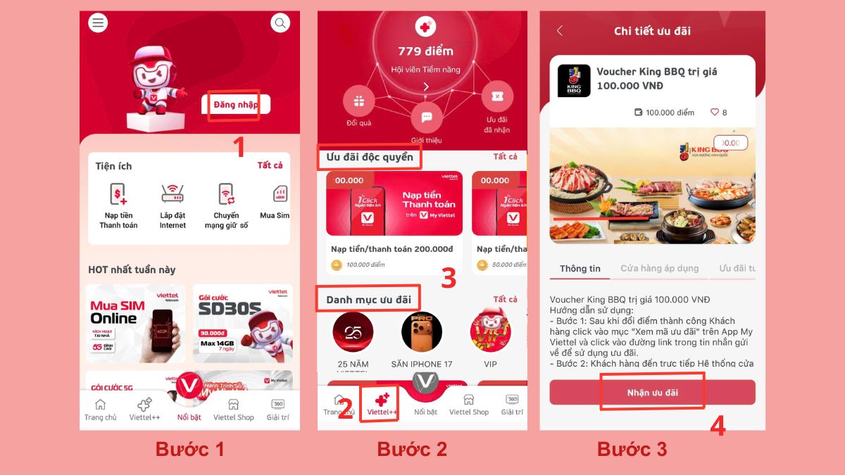  tra cứu điểm Viettel qua app