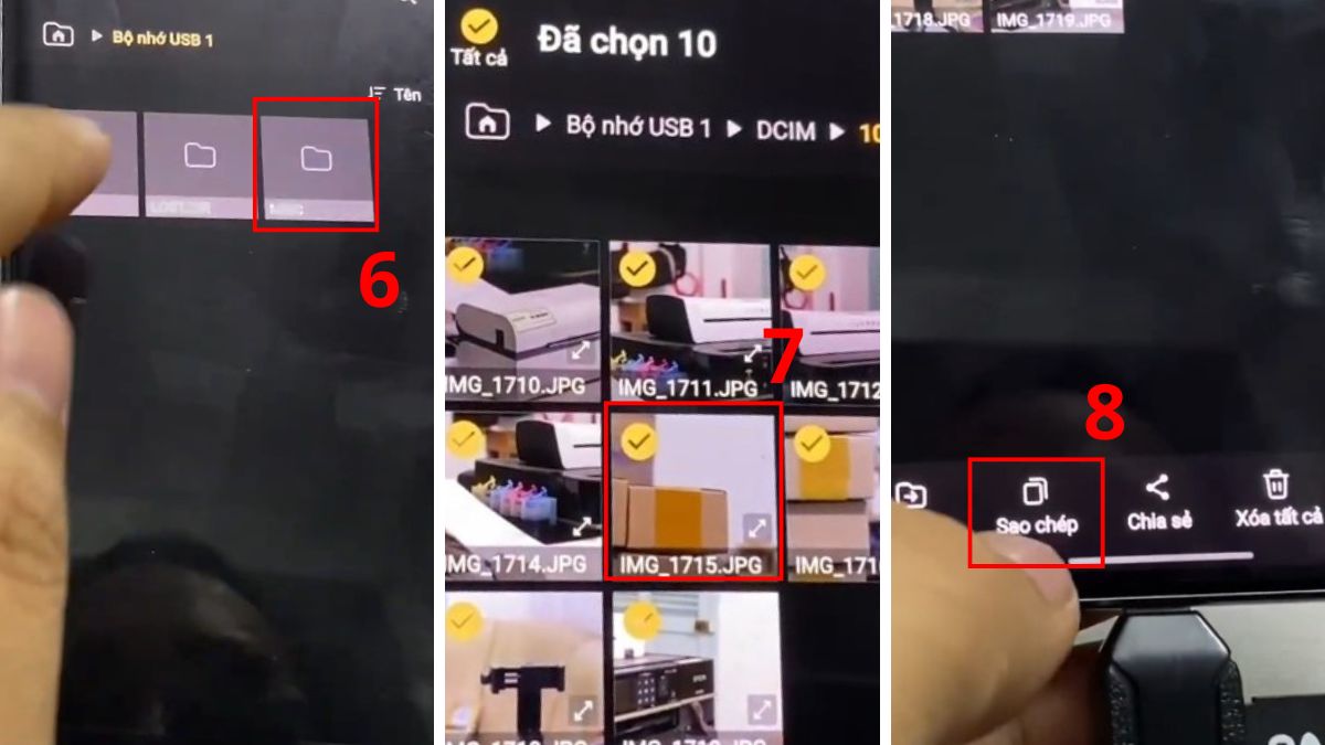 sao chép dữ liệu camera