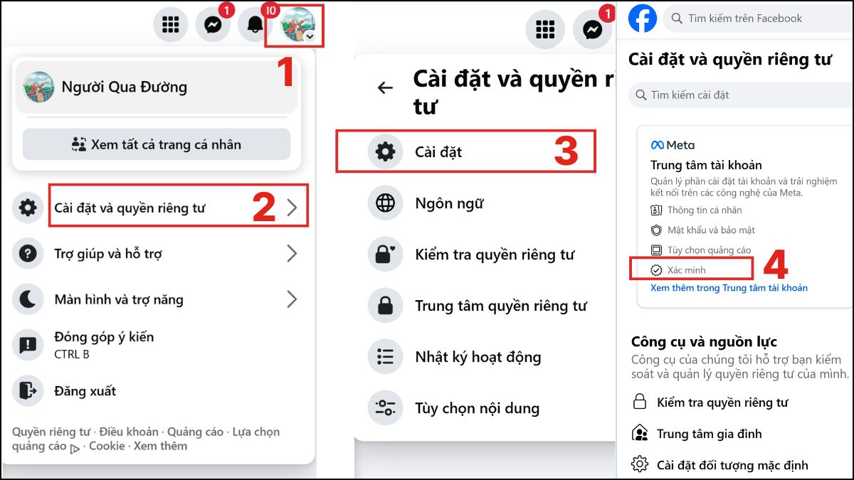 xác minh Verify Facebook