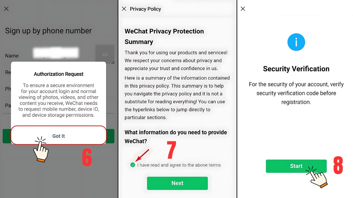 truy cập wechat id