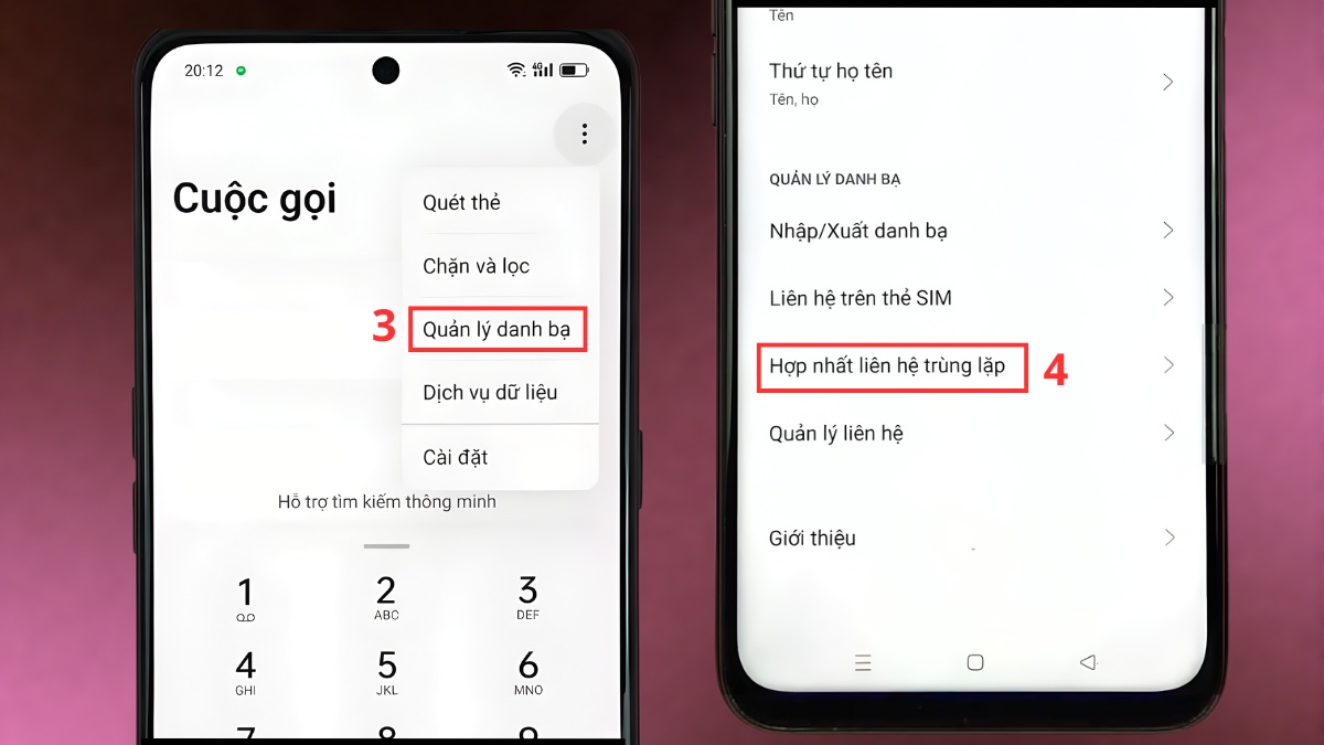 cách xóa danh bạ trùng lặp trên realme