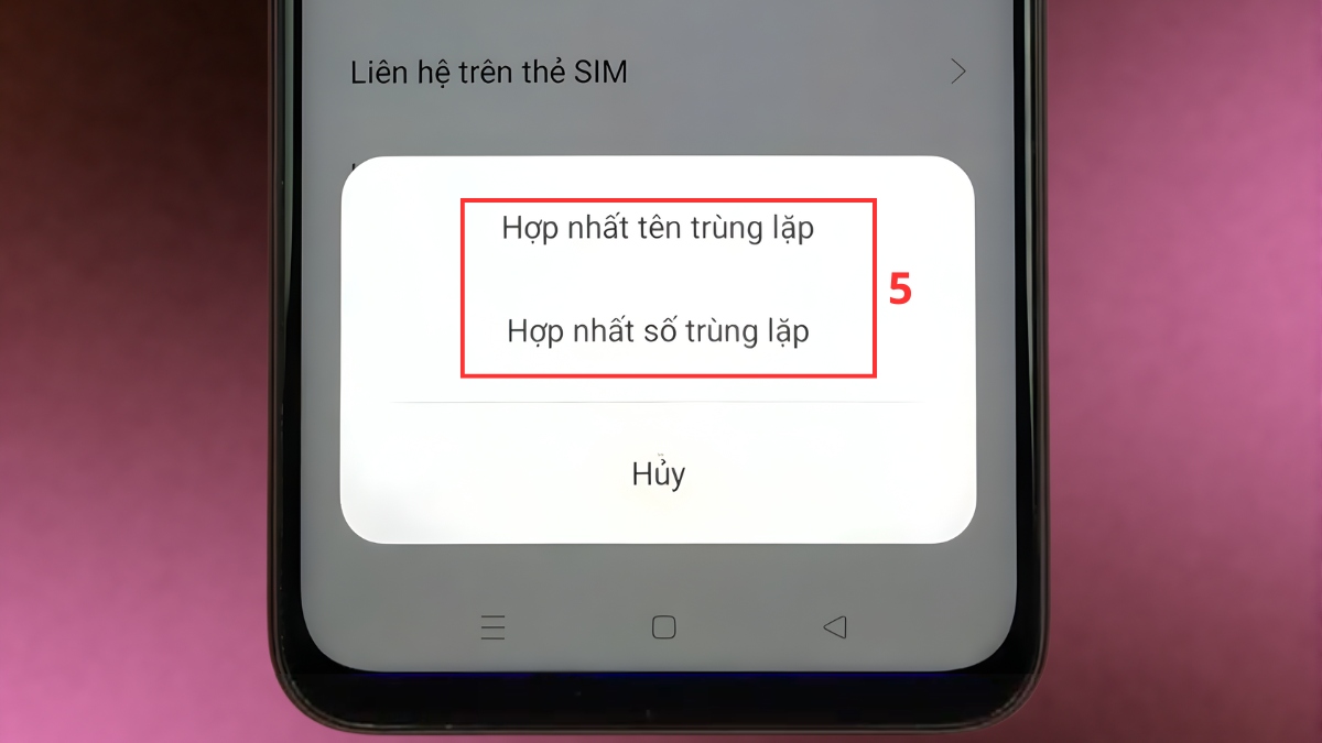 xóa danh bạ trùng lặp trên điện thoại realme