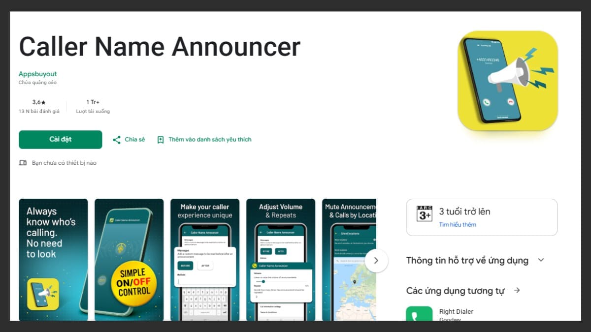Ứng dụng Caller Name Announcer hỗ trợ đọc tên người gọi đến trên android hiệu quả