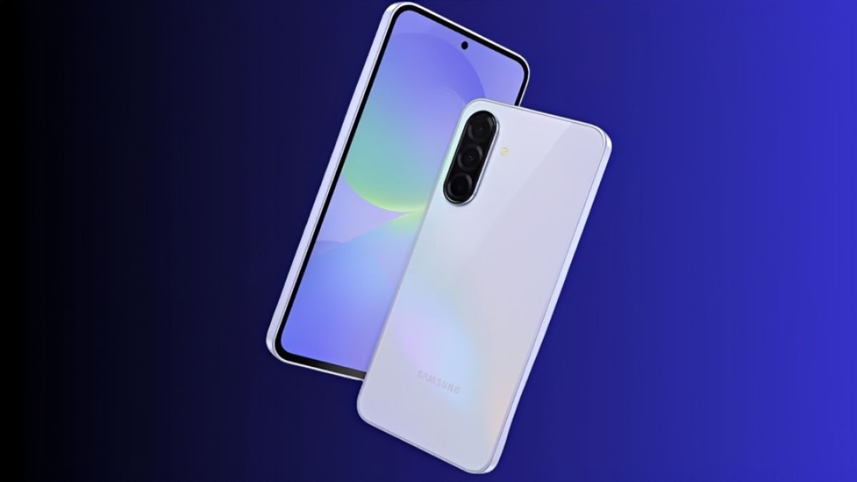 Cận cảnh điện thoại Samsung màu tím Galaxy A36 phân khúc tầm trung với thiết kế hiện đại.