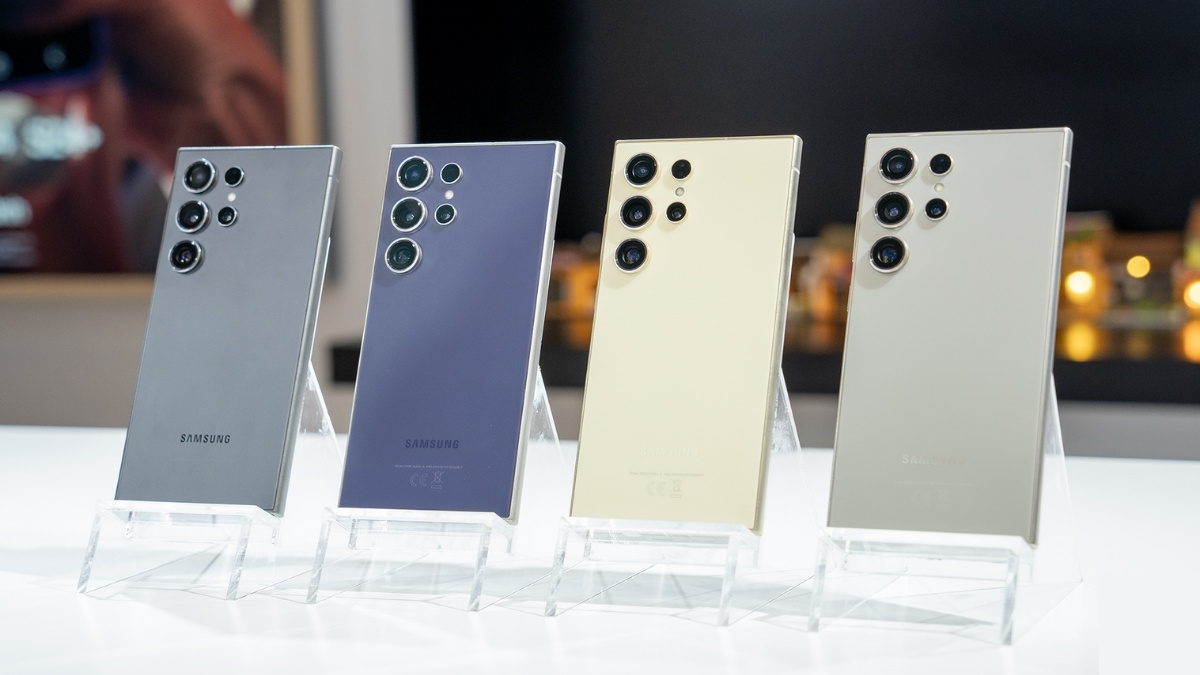 Bốn màu sắc mặt sau và cụm camera của điện thoại samsung mắc nhất hiện nay Galaxy S24 Ultra