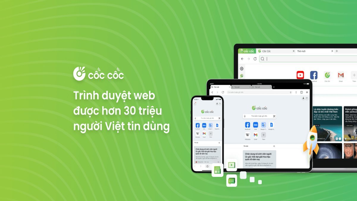 Trình duyệt Cốc Cốc là một trong các ứng dụng thay thế YouTube.