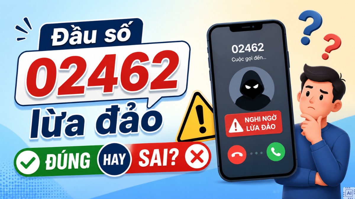 Hình minh họa phân biệt cuộc gọi đúng sai khi tra cứu 02462 là mạng gì
