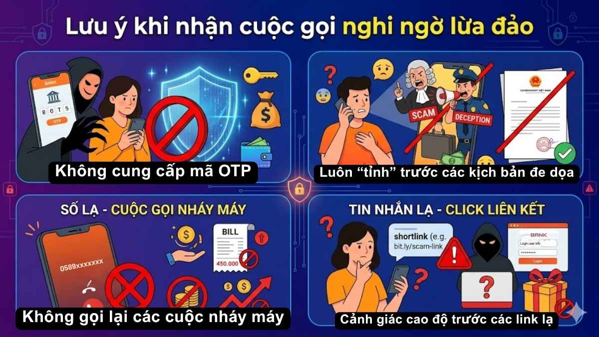 Bảng tóm tắt các lưu ý bảo mật khi tìm hiểu đầu số 0589 là mạng gì
