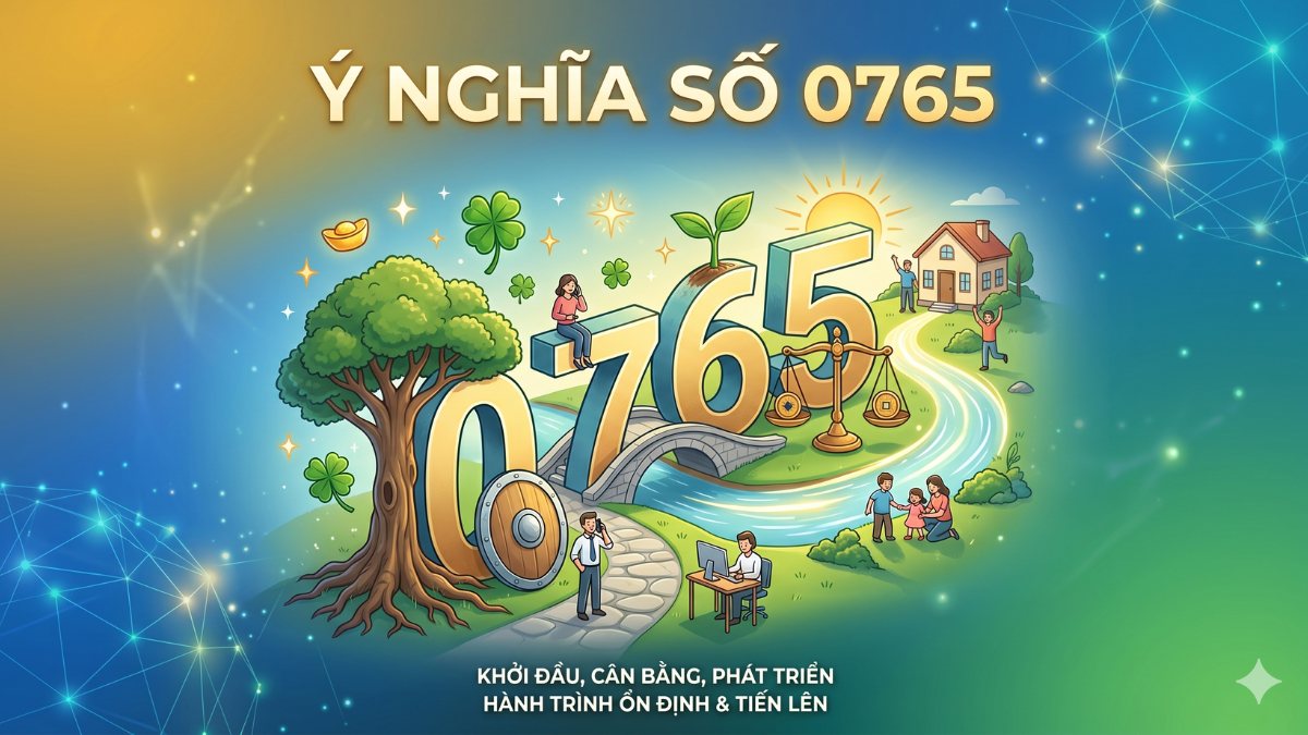Tranh đồ họa giải mã ý nghĩa phong thủy tốt lành số 0765 là mạng nào