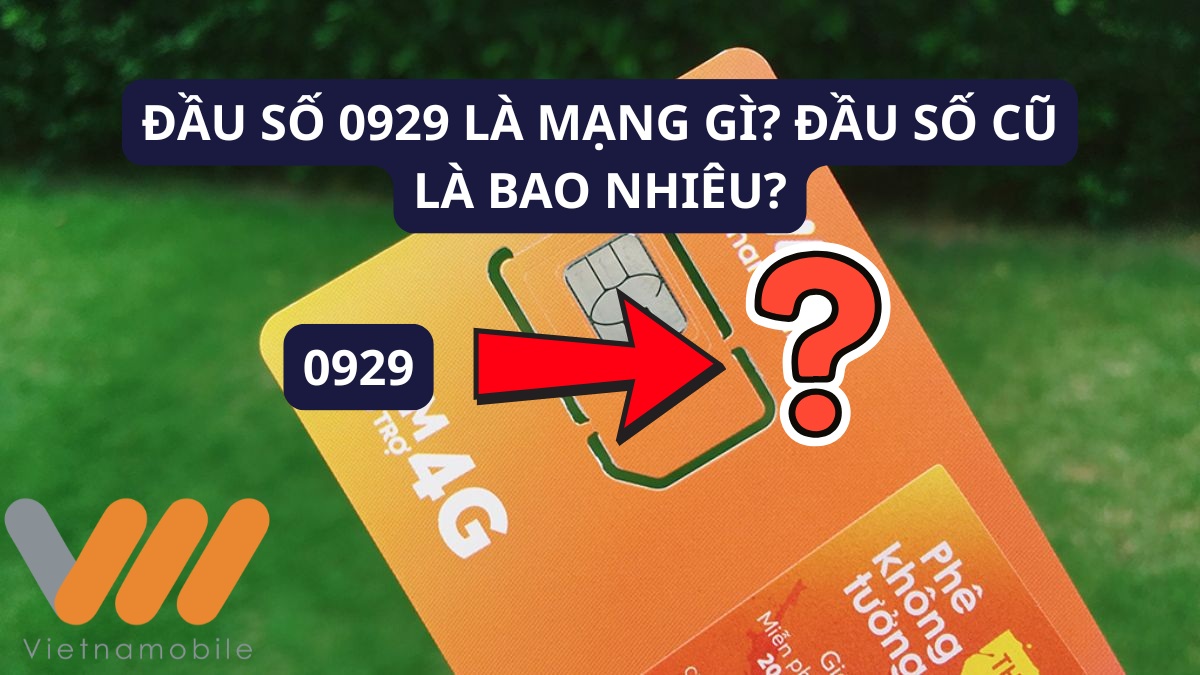 Cận cảnh phôi SIM 4G Vietnamobile màu cam để giải đáp 0929 là mạng gì