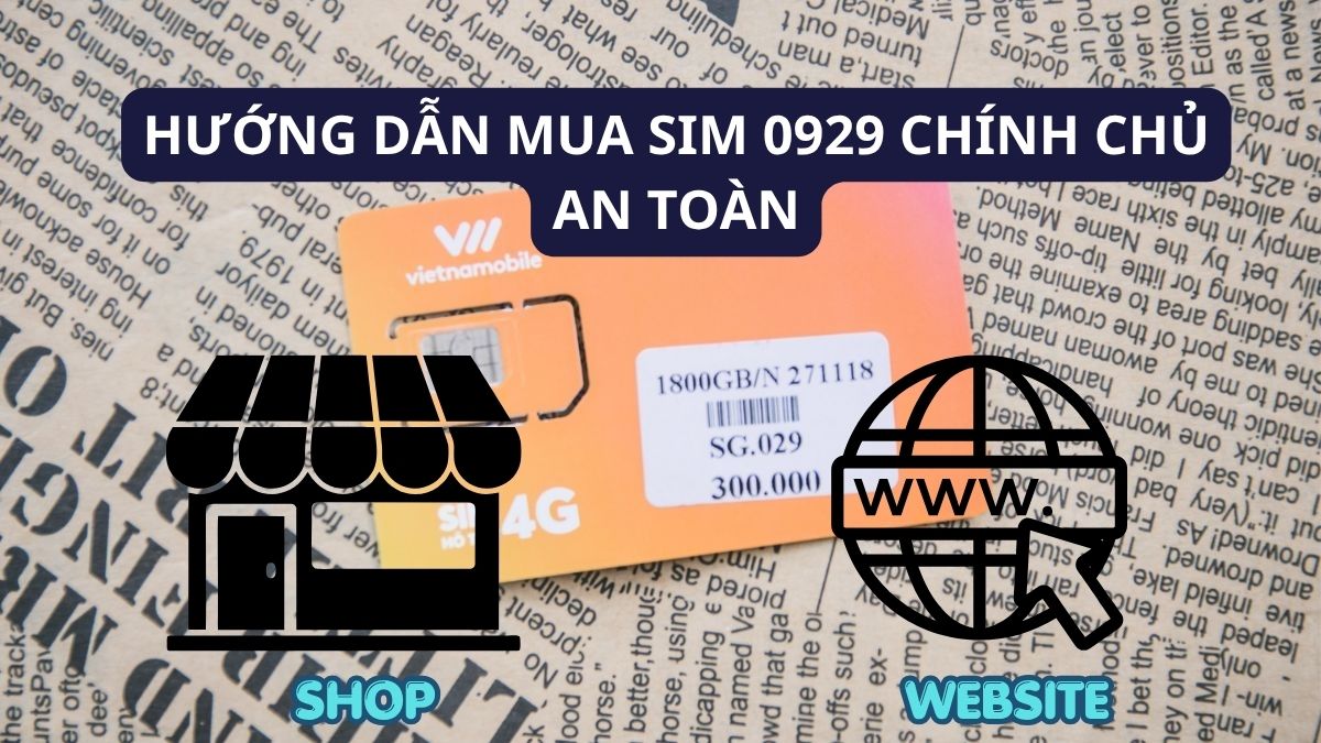 Đồ họa cửa hàng và website hướng dẫn mua đầu số 0929 là mạng gì an toàn