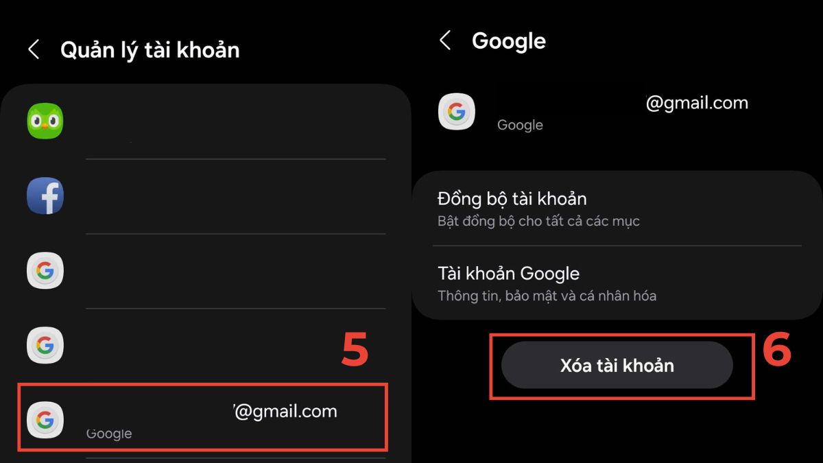 Hoàn tất cách đăng xuất tài khoản ch play bằng tùy chọn Xóa tài khoản