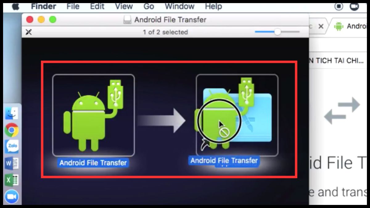 Hướng dẫn cài đặt Android File Transfer để kết nối điện thoại Android với MacBook.