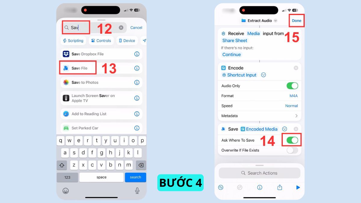Thêm tác vụ save file cấu hình vị trí lưu cho cách tách nhạc tiktok.