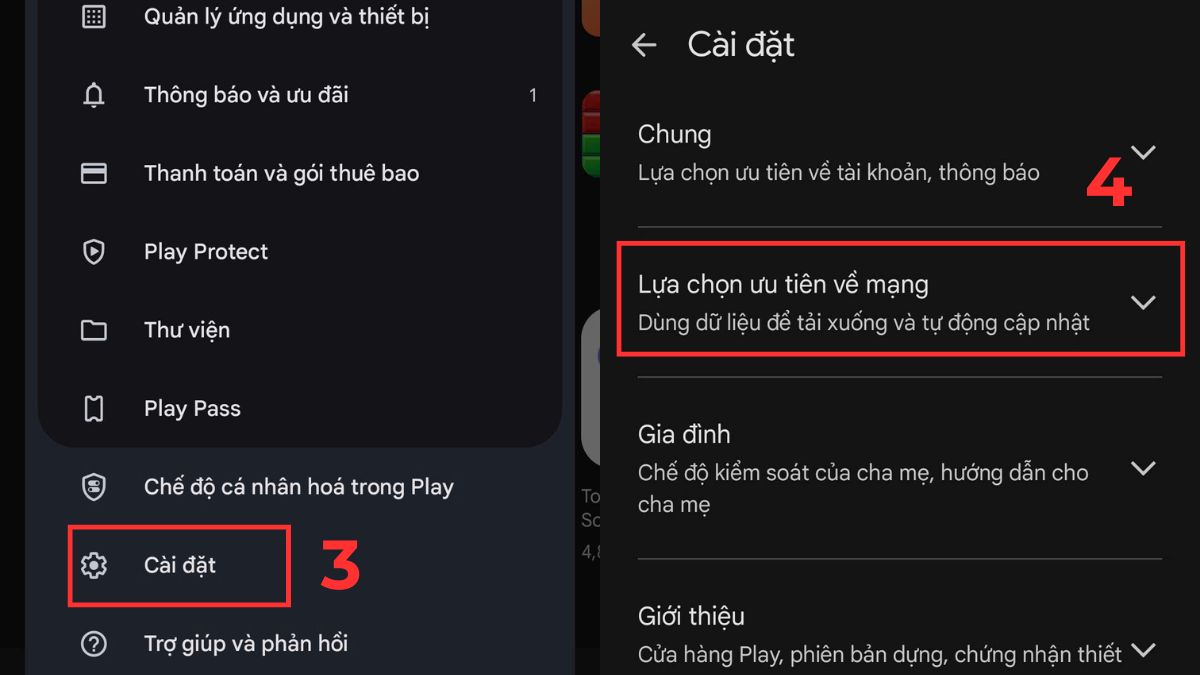 Vào cài đặt để tắt tự động cập nhật, giúp quản lý thông báo và kiểm soát hệ thống Android.