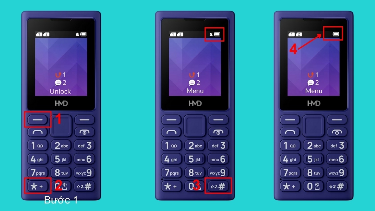 Cách tắt chế độ im lặng trên Nokia cục gạch nhanh nhất bằng phím tắt dấu thăng.