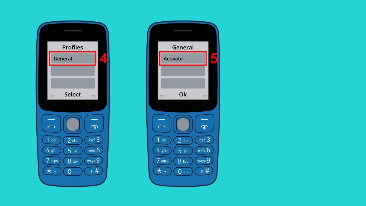 Cách tắt chế độ im lặng trên nokia cực gạch thông qua cấu hình Profiles trong hệ thống.