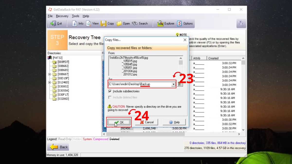 Xác nhận vị trí lưu trữ Backup dữ liệu lỗi không nhận thẻ nhớ trên điện thoại.