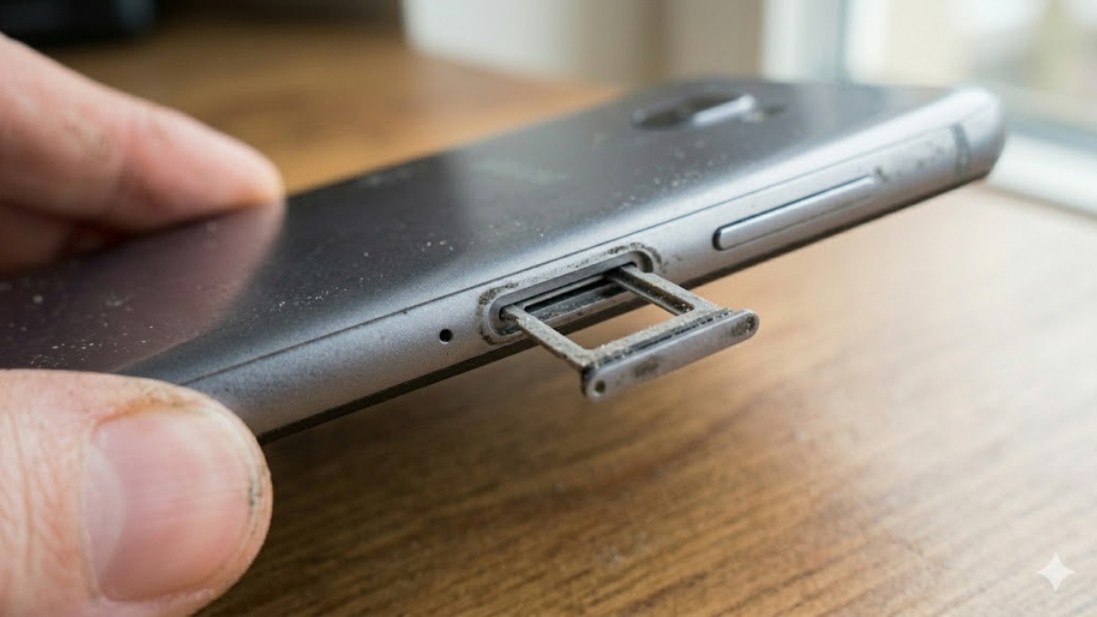 Khe cắm bị bẩn là nguyên nhân dẫn đến lỗi điện thoại không nhận thẻ nhớ.