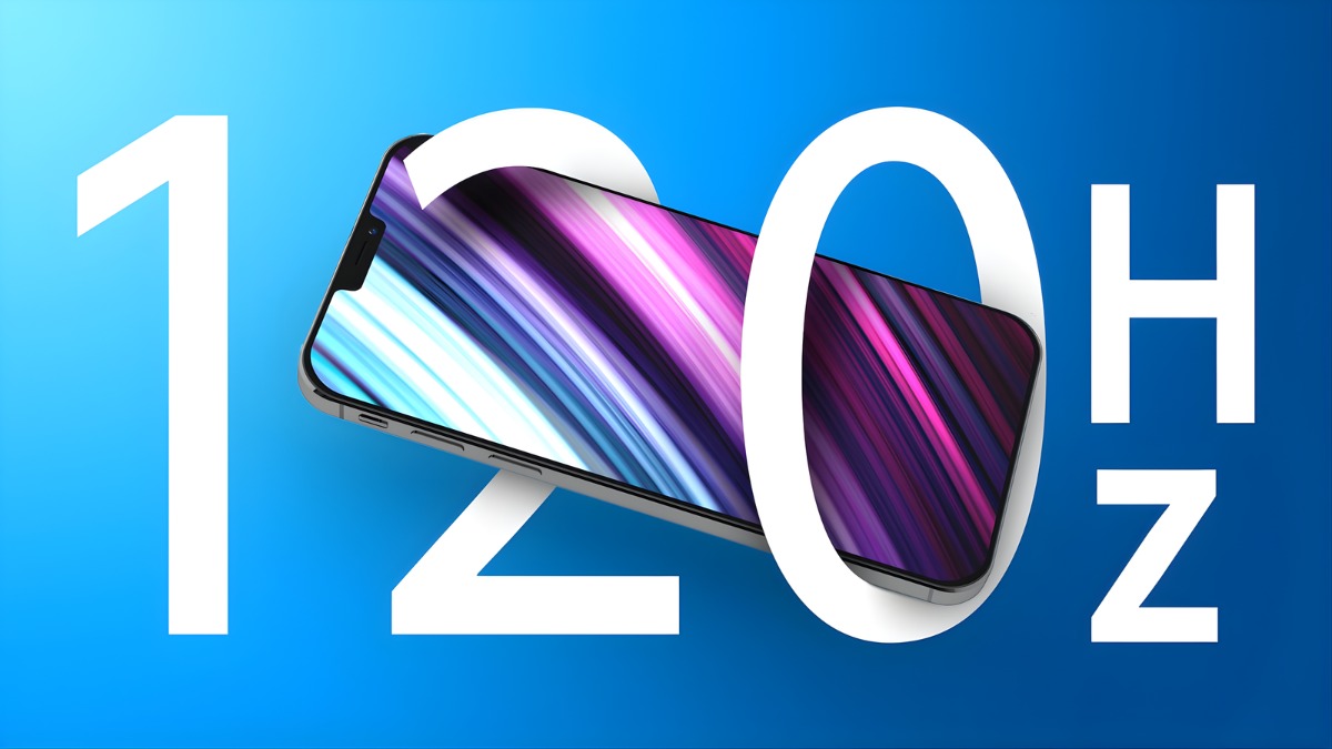 Hình ảnh mô tả công nghệ 120Hz của tần số quét màn hình iPhone 13 Pro Max.
