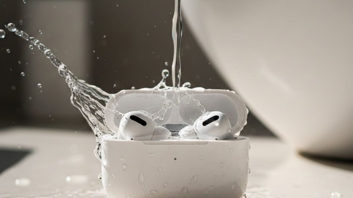 Thử nghiệm airpod pro có chống nước không dưới vòi nước chảy trực tiếp.