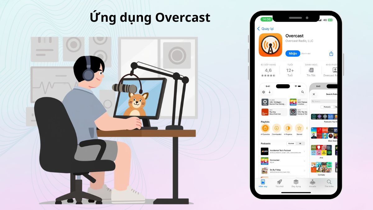 App nghe podcast Overcast cho iOS với tính năng Smart Speed giúp tiết kiệm thời gian nghe.