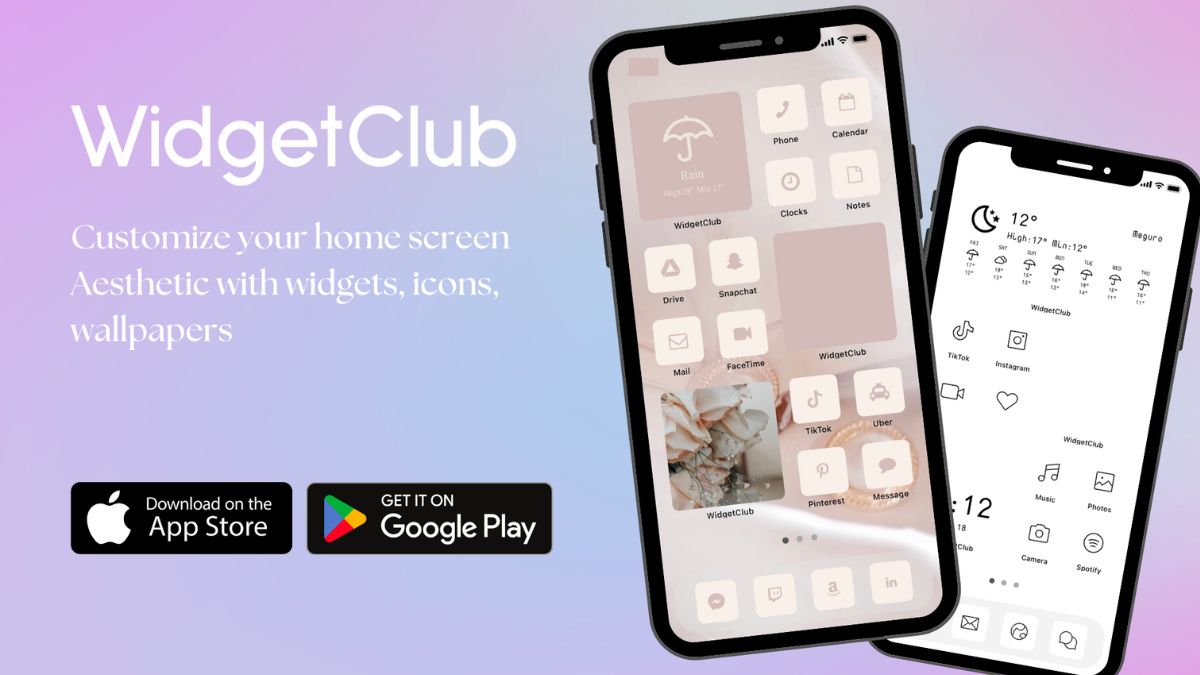 Ứng dụng WidgetClub giúp trang trí màn hình điện thoại với kho icon và widget phong phú.