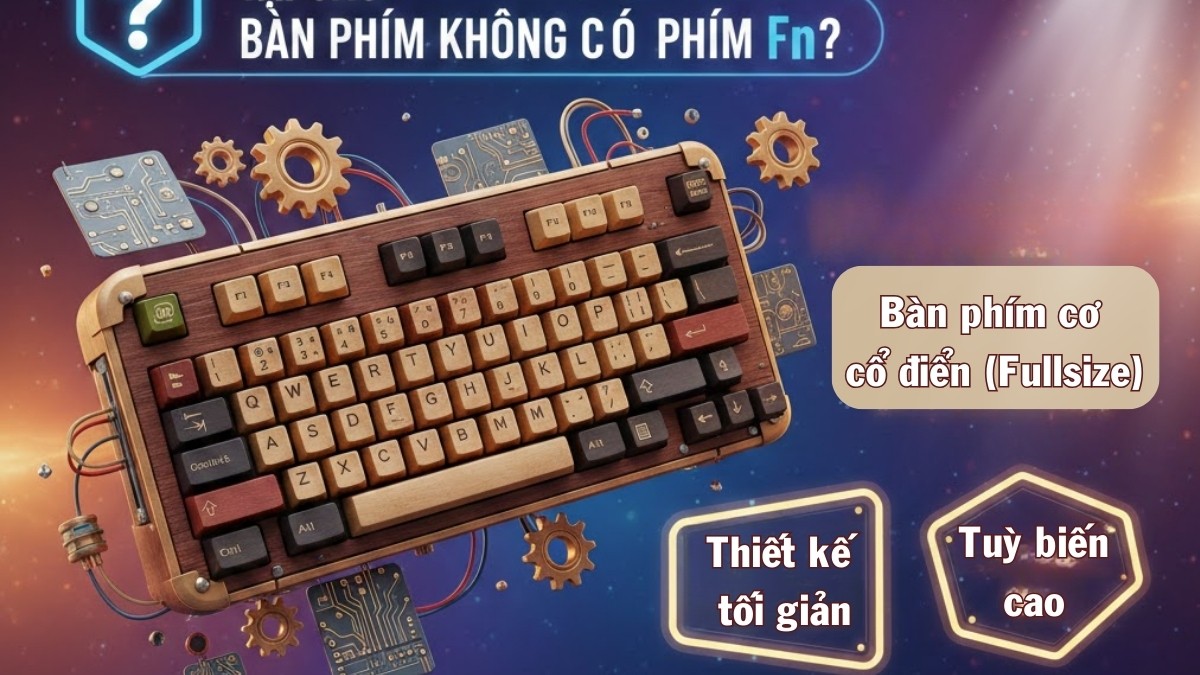 Các lý do thiết kế phổ biến khiến bàn phím không có phím Fn hiện nay.