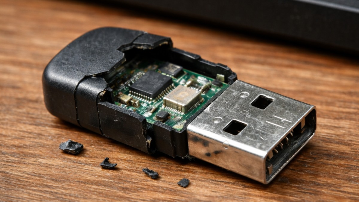 Kích thước nhỏ gọn khiến bàn phím không dây bị mất usb trong quá trình dùng.