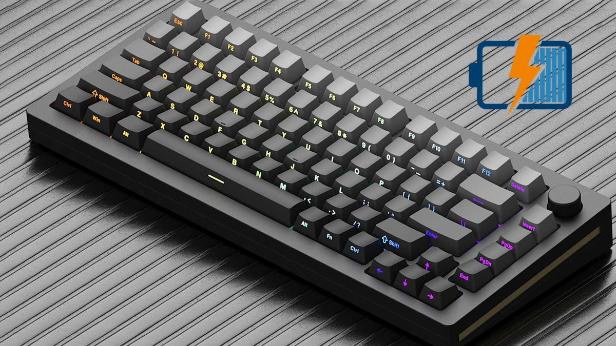 Kiểm tra dung lượng pin của adapter khi biến bàn phím có dây thành bluetooth.